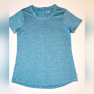 Eddie Bauer Women's Resolution Moisture Wicking T shirt, Blue Small